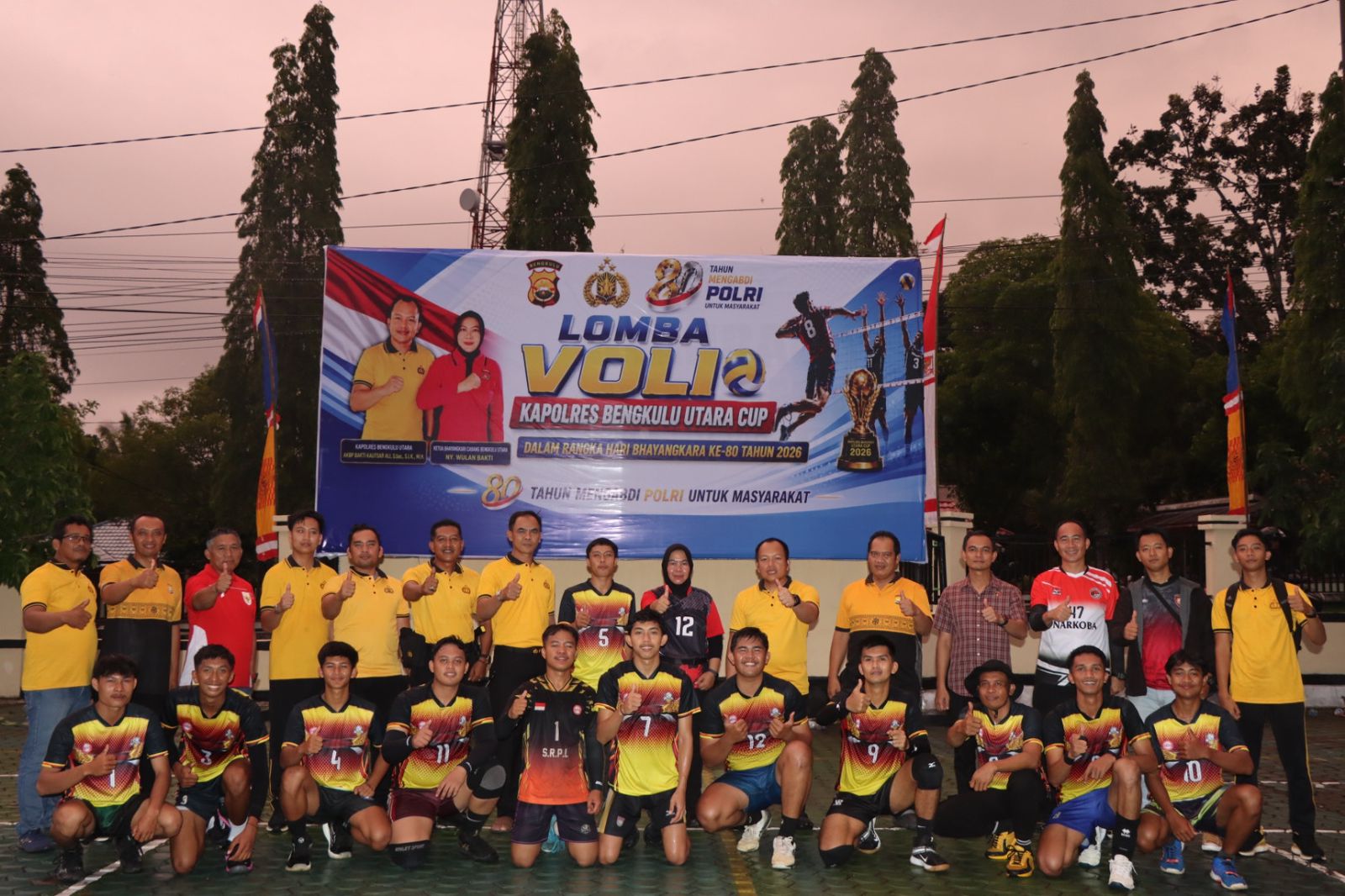 Sukses Digelar, Polsek Padang Jaya Sabet Juara I Turnamen Voli Kapolres Bengkulu Utara Cup 2026