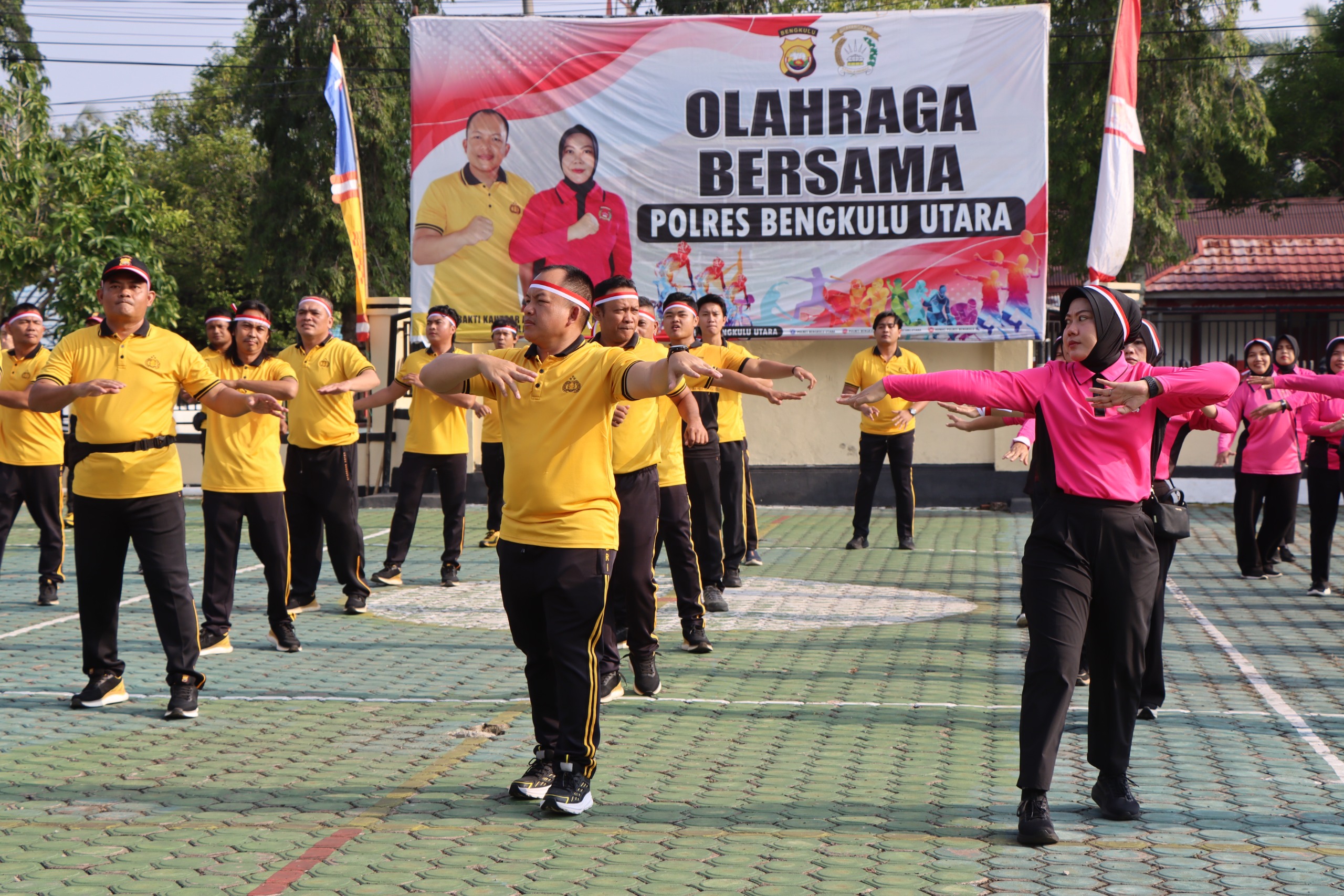 Polres Bengkulu Utara Gelar Olahraga Bersama, Donor Darah, dan Lomba Meriahkan HUT RI ke-81