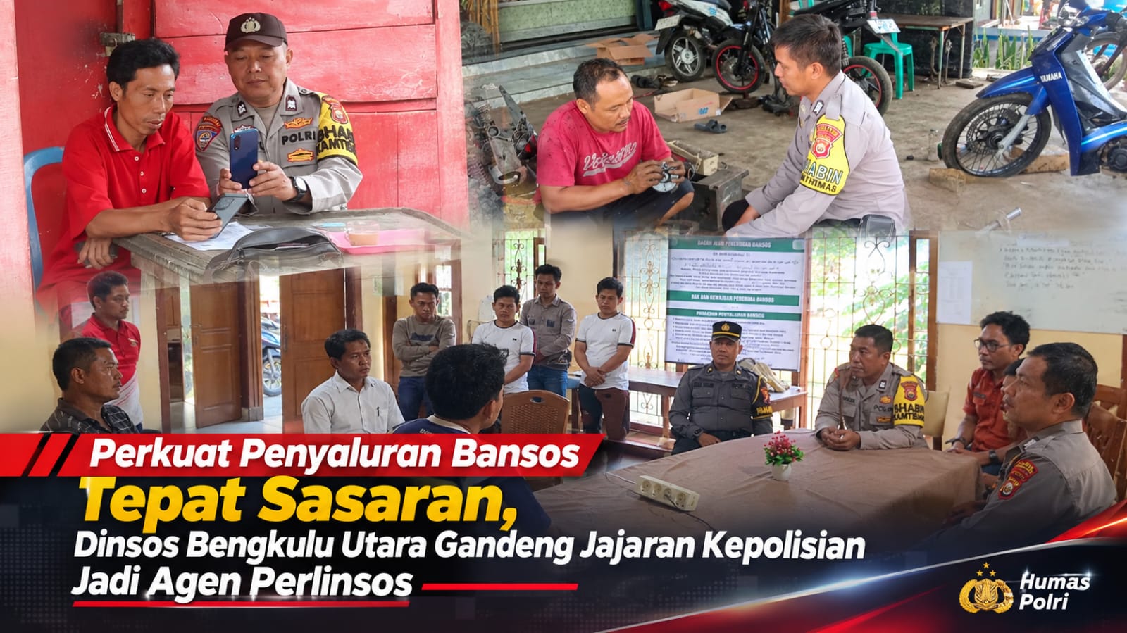Perkuat Penyaluran Bansos Tepat Sasaran, Dinsos Bengkulu Utara Gandeng Jajaran Kepolisian Jadi Agen Perlinsos